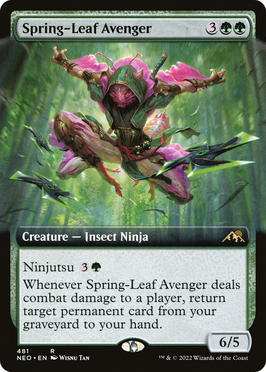 Spring-Leaf Avenger (Extended Art) [Kamigawa: Neon Dynasty]