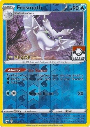 Frosmoth - 064/202 (League Challenge) [1st Place] (64) Reverse Holofoil - League & Championship Cards
