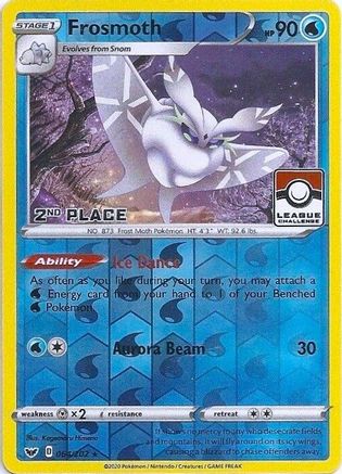 Frosmoth - 064/202 (League Challenge) [2nd Place] (64) Reverse Holofoil - League & Championship Cards