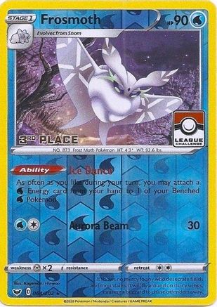 Frosmoth - 064/202 (League Challenge) [3rd Place] (64) Reverse Holofoil - League & Championship Cards
