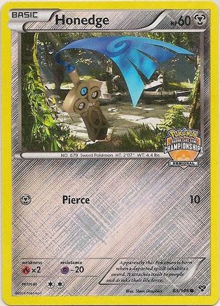 Honedge - 83/146 (Regional Championships) (83) Reverse Holofoil - League & Championship Cards