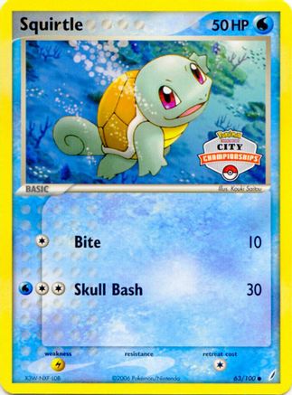 Squirtle - 63/100 (City Championships) (63) - League & Championship Cards