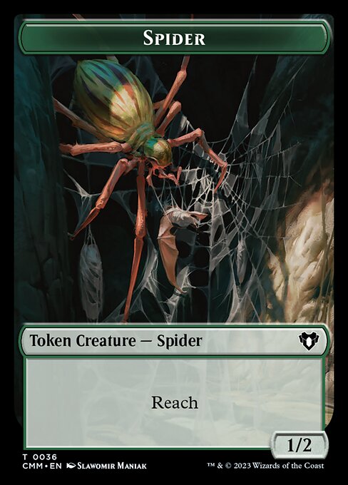 Treasure // Spider Double-Sided Token [Commander Masters Tokens] | Silver Goblin