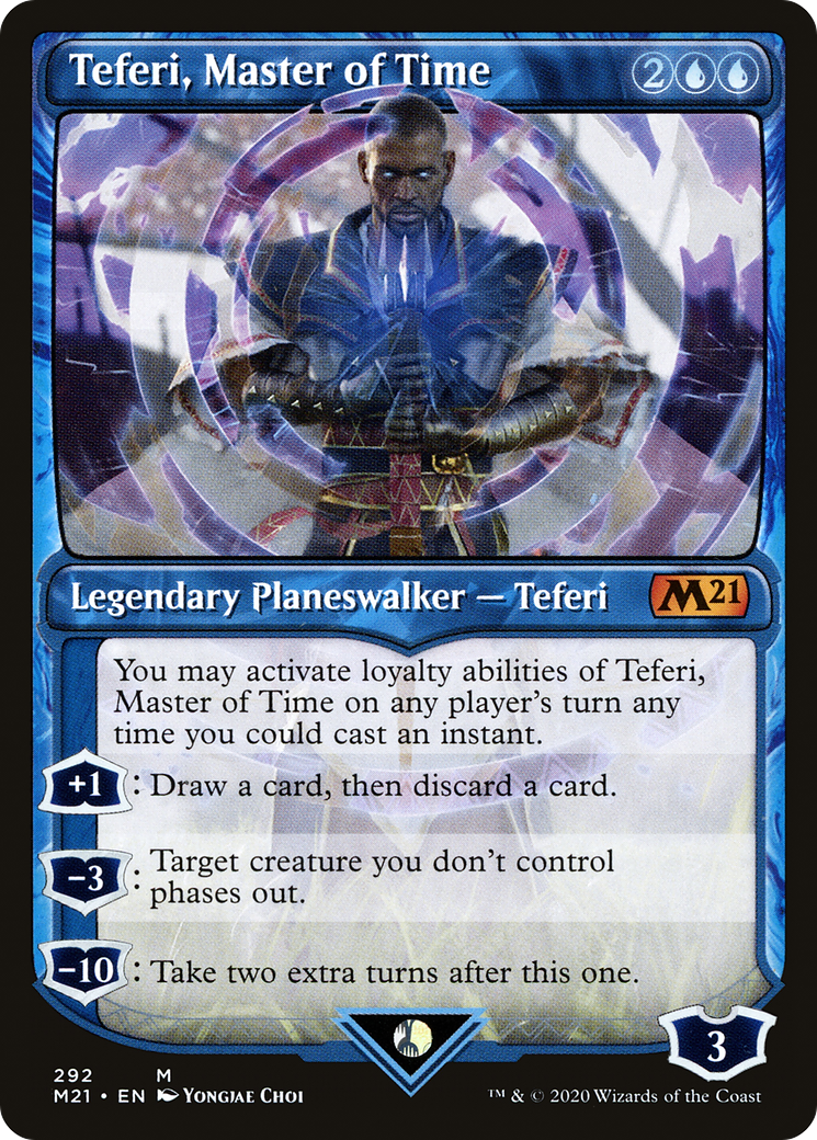 Teferi, Master of Time (Showcase) (292) [Core Set 2021] Foil