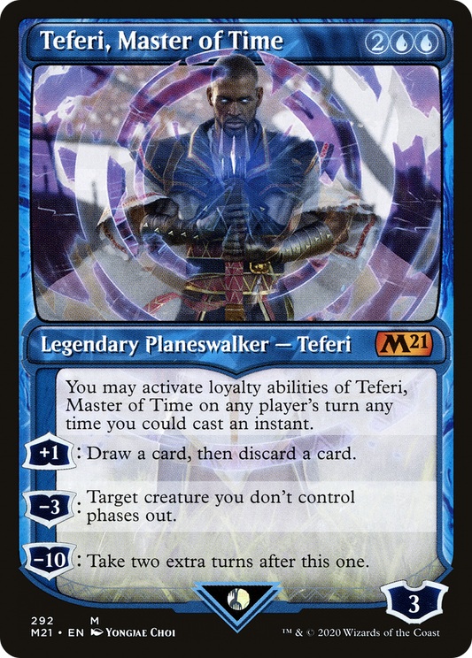 Teferi, Master of Time (Showcase) (292) [Core Set 2021] Foil