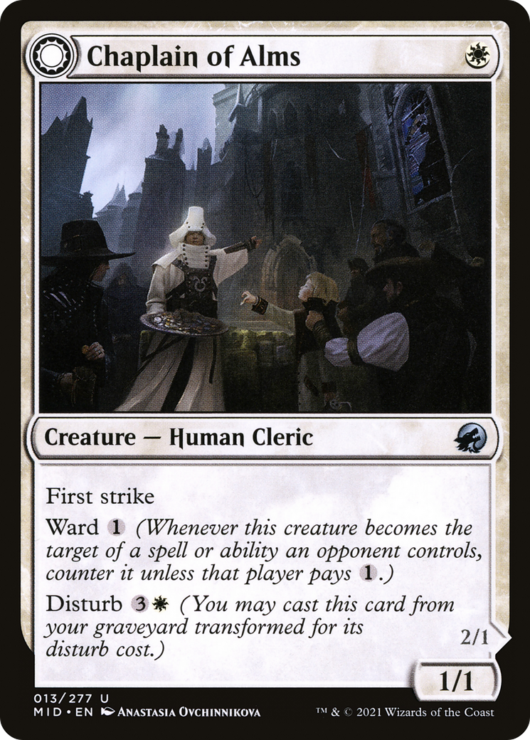 Chaplain of Alms // Chapel Shieldgeist [Innistrad: Midnight Hunt] Foil