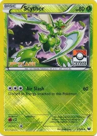 Scyther - 4/108 (Pokemon League) [3rd Place] (4) Reverse Holofoil - League & Championship Cards