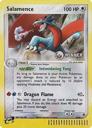 Salamence - 19/97 (e-League) [Winner] (19) Holofoil - Nintendo Promos