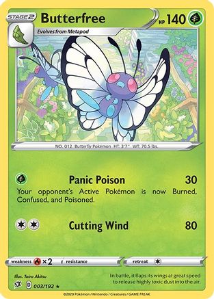 Butterfree (3) Reverse Holofoil - Rebel Clash