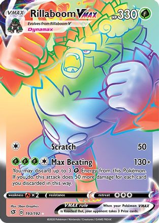 Rillaboom VMAX (Secret) (193) Holofoil - SWSH02 Rebel Clash