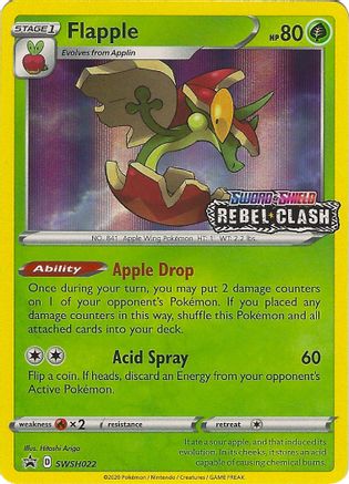 Flapple - SWSH022 (Prerelease) (SWSH022) Holofoil - SWSH Sword & Shield Promo Cards
