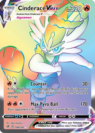 Cinderace VMAX (Secret) (194) Holofoil - SWSH02 Rebel Clash