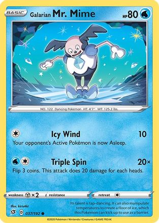 Galarian Mr. Mime (37) Reverse Holofoil - Rebel Clash