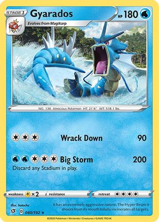 Gyarados (40) Reverse Holofoil - Rebel Clash