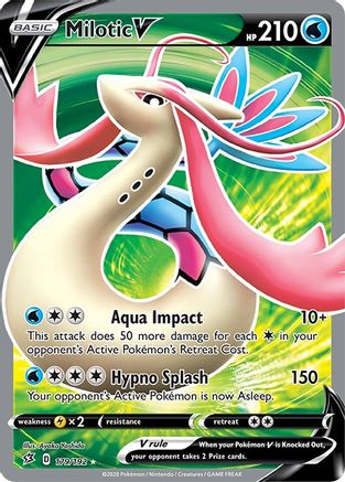 Milotic V (Full Art) (179) Holofoil - SWSH02 Rebel Clash
