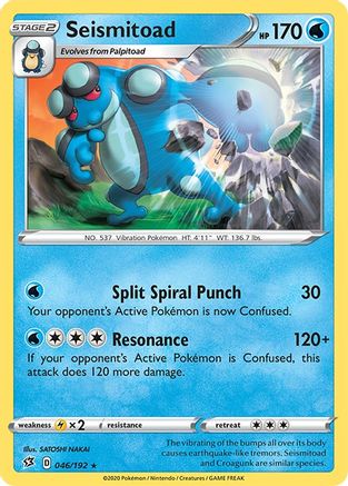 Seismitoad (46) Reverse Holofoil - Rebel Clash
