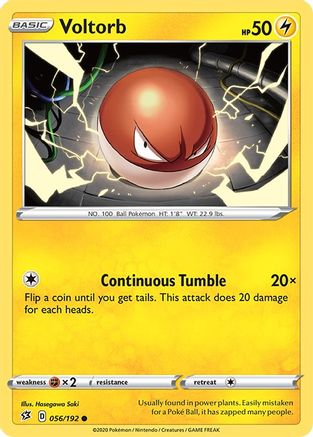 Voltorb (056/192) [Sword & Shield: Rebel Clash] Reverse Holofoil