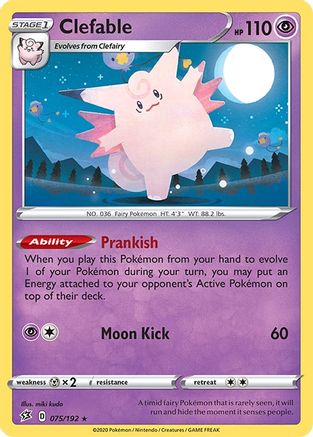 Clefable (75) Reverse Holofoil - Rebel Clash