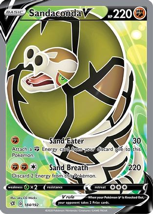 Sandaconda V (Full Art) (184) Holofoil - SWSH02 Rebel Clash