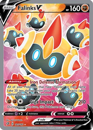 Falinks V (Full Art) (185) Holofoil - SWSH02 Rebel Clash