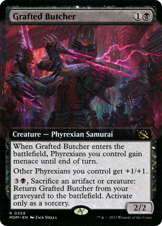 Grafted Butcher (Extended Art) [March of the Machine] Foil