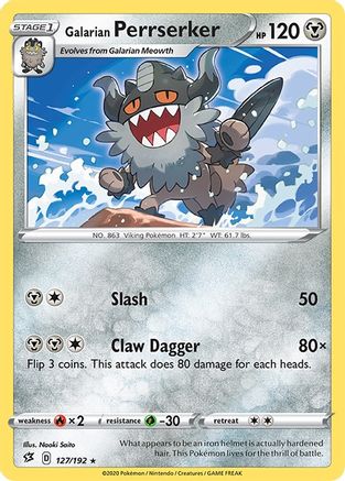 Galarian Perrserker (127) Reverse Holofoil - Rebel Clash