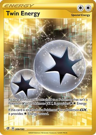 Twin Energy (Secret) (209) Holofoil - SWSH02 Rebel Clash