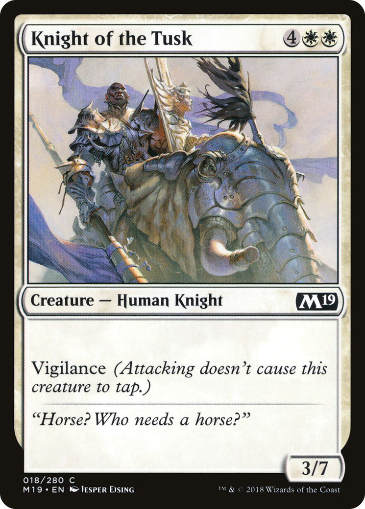 Knight of the Tusk [Core Set 2019] | Silver Goblin