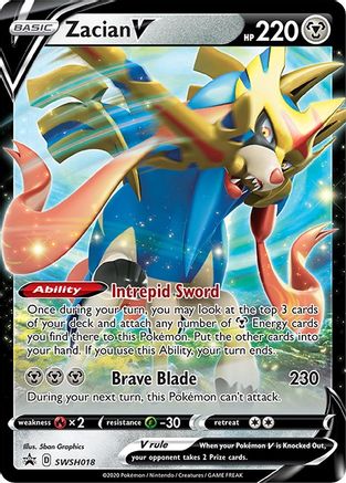 Zacian V - SWSH018 (SWSH018) Holofoil - SWSH Sword & Shield Promo Cards