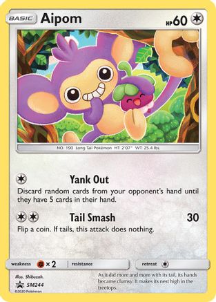 Aipom (SM244) [Sun & Moon: Black Star Promos] | Silver Goblin