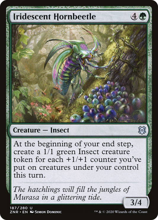 Iridescent Hornbeetle [Zendikar Rising] Foil