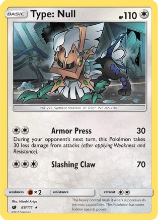 Type: Null (89/111) (Theme Deck Exclusive) [Sun & Moon: Crimson Invasion] | Silver Goblin