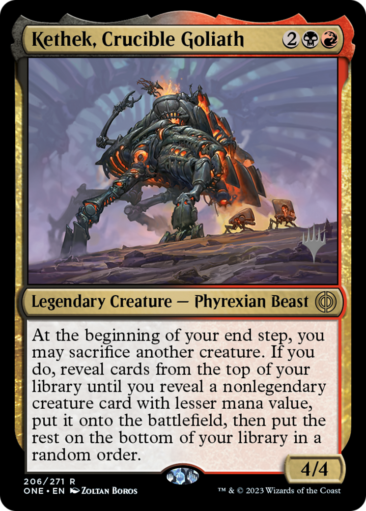 Kethek, Crucible Goliath (Promo Pack) [Phyrexia: All Will Be One Promos] Foil