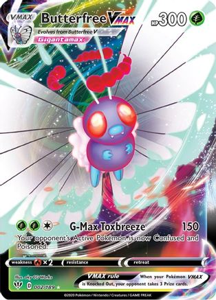 Butterfree VMAX (002/189) [Sword & Shield: Darkness Ablaze] | Silver Goblin