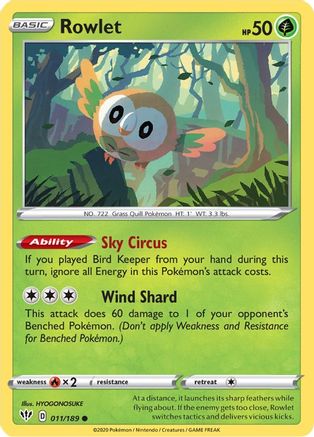 Rowlet (011/189) [Sword & Shield: Darkness Ablaze]