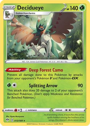 Decidueye (13) Holofoil - SWSH03 Darkness Ablaze