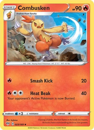 Combusken (023/189) [Sword & Shield: Darkness Ablaze] | Silver Goblin