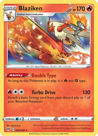 Blaziken (024/189) [Sword & Shield: Darkness Ablaze] | Silver Goblin