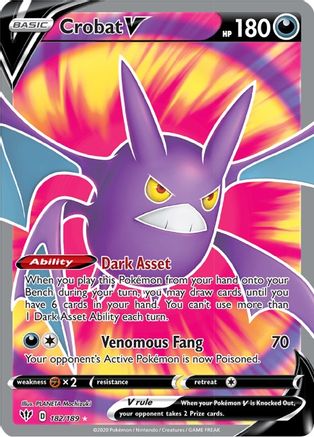 Crobat V (182/189) [Sword & Shield: Darkness Ablaze] | Silver Goblin