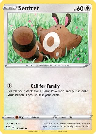 Sentret (135/189) [Sword & Shield: Darkness Ablaze] | Silver Goblin