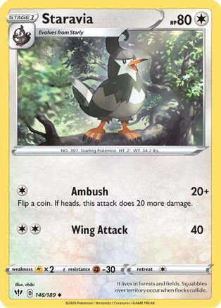 Staravia (146) Reverse Holofoil - Darkness Ablaze
