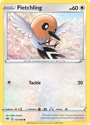 Fletchling (151/189) [Sword & Shield: Darkness Ablaze] | Silver Goblin