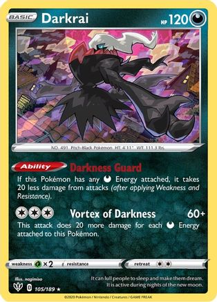 Darkrai (105) Reverse Holofoil - Darkness Ablaze