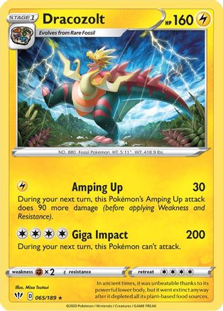 Dracozolt (65) Reverse Holofoil - Darkness Ablaze