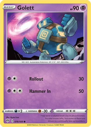 Golett (76) Reverse Holofoil - Darkness Ablaze