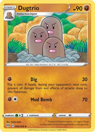 Dugtrio (085/189) [Sword & Shield: Darkness Ablaze] | Silver Goblin