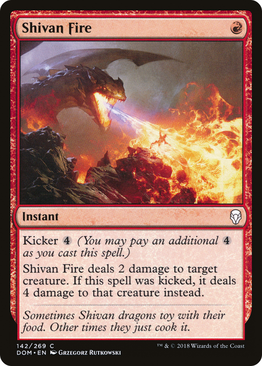 Shivan Fire [Dominaria] Foil