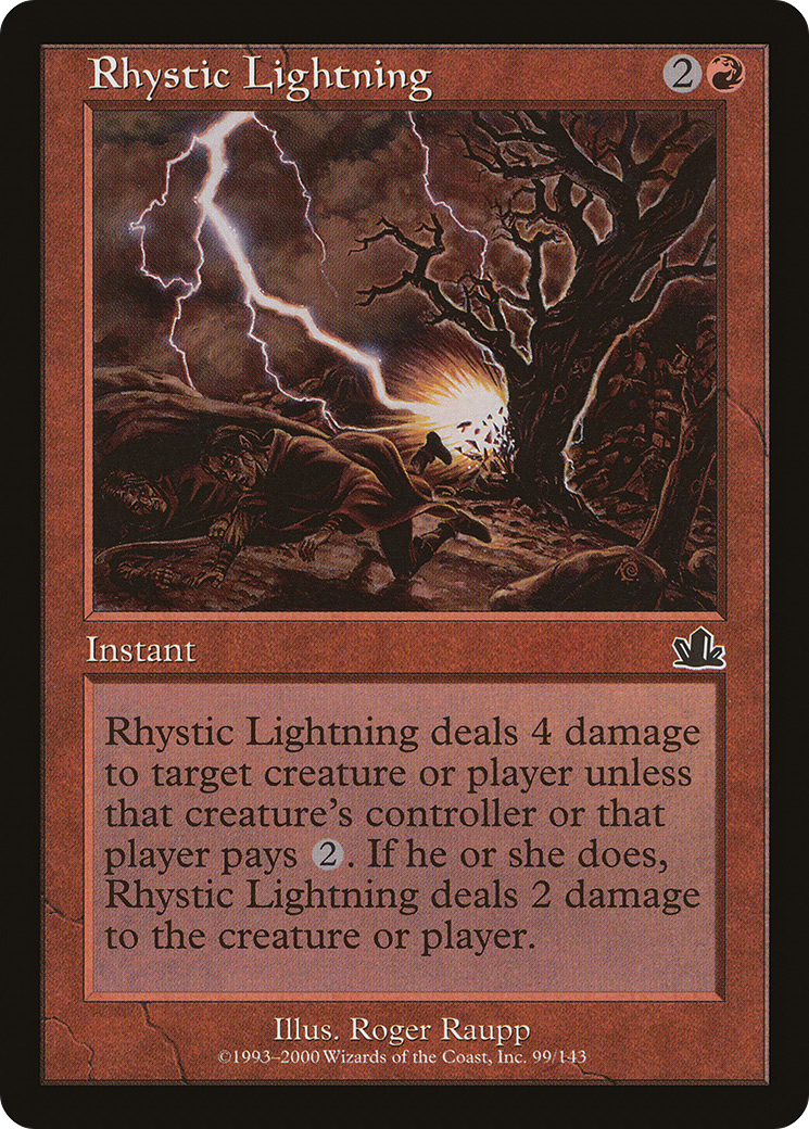 Rhystic Lightning [Prophecy] Foil