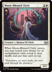 Moon-Blessed Cleric [Duskmourn: House of Horror Commander] | Silver Goblin