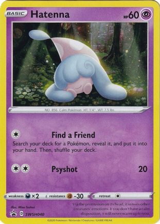 Hatenna - SWSH040 (SWSH040) Holofoil - SWSH Sword & Shield Promo Cards